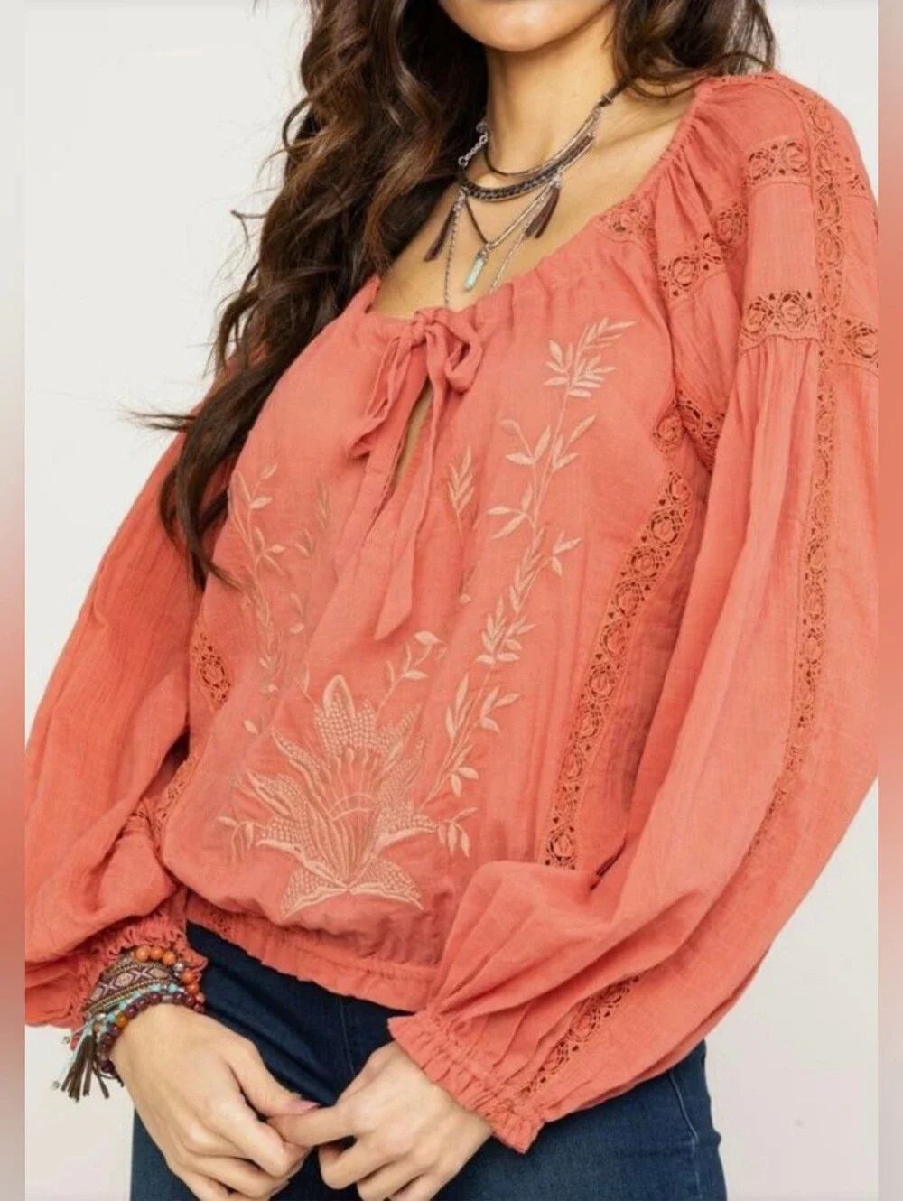 Free People NWT Maria Maria Lace Athena Blouse XS Retails  $128
